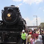 Con gran emoción recibieron en Hidalgo al tren de vapor Empress 2816