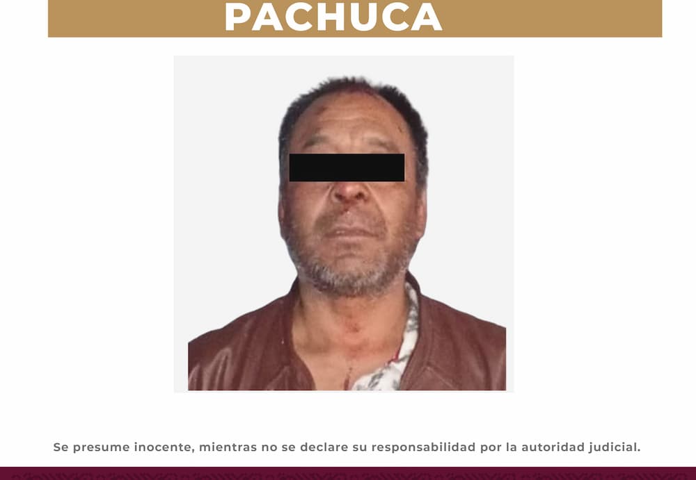 Asegura Policía Violeta a sujeto por presunta violencia familiar, en Pachuca