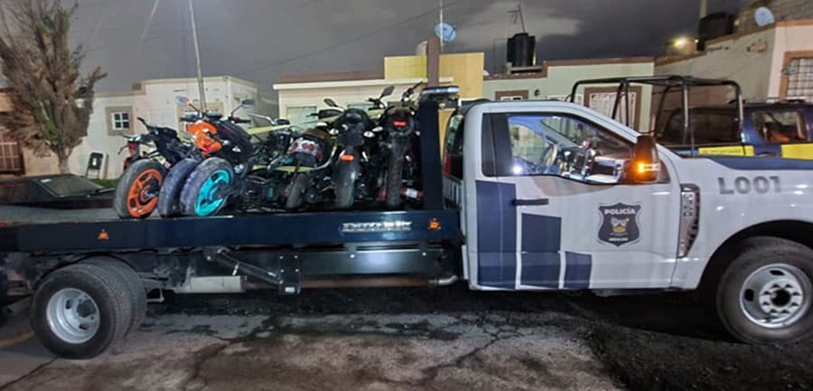 SSPH asegura inmueble relacionado con el robo y desmantelamiento de motocicletas
