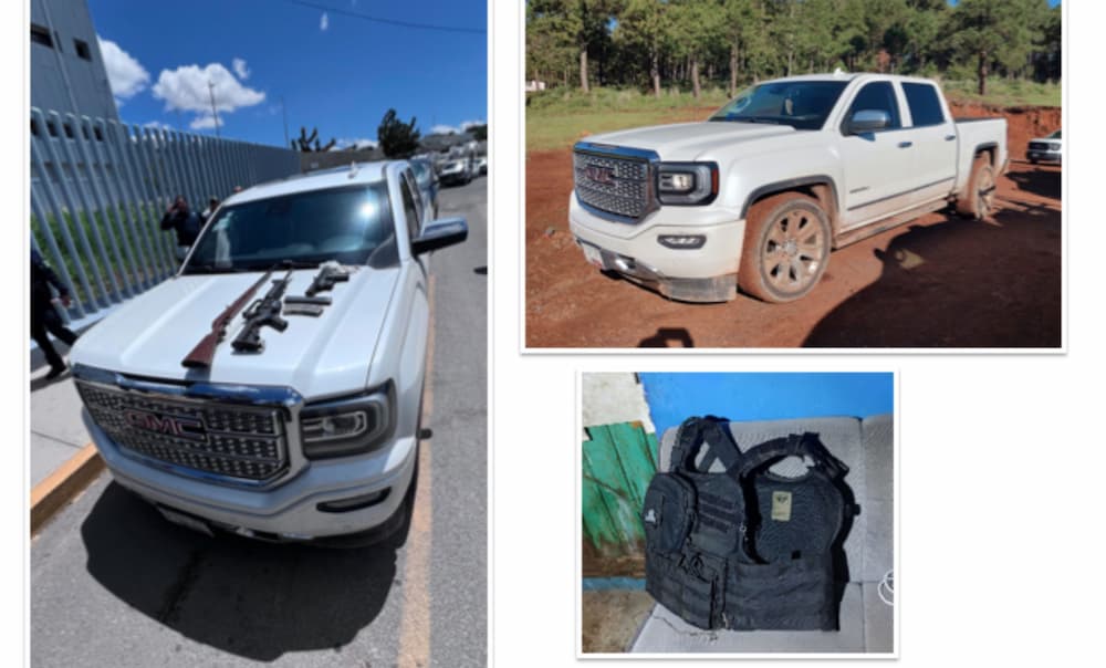 Asegura SSPH vehículos y armas en predio de Acaxochitlán