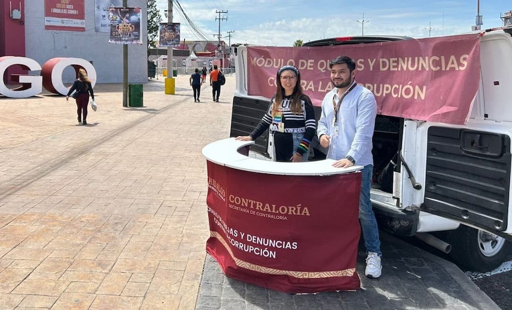 Instalan módulo de quejas y denuncias contra la corrupción en la Feria de Pachuca