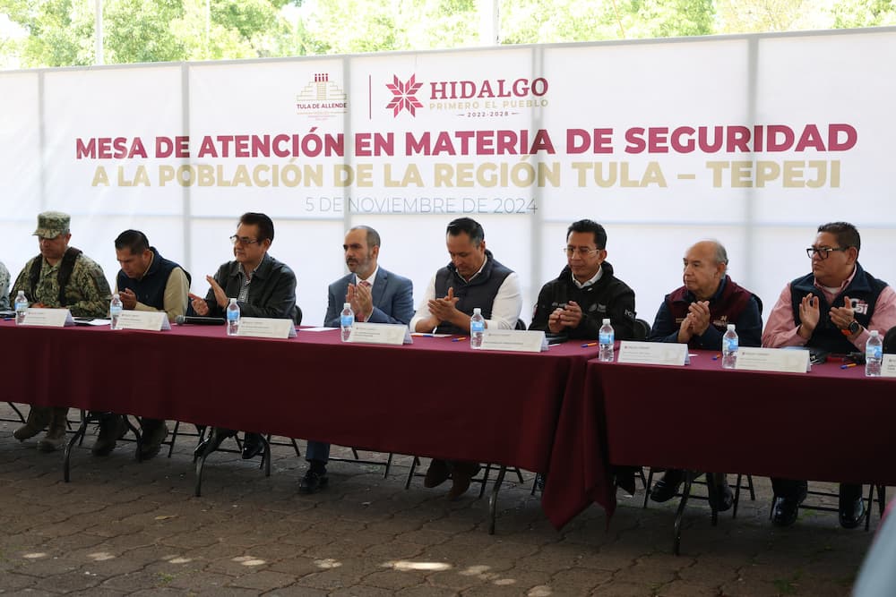 Gabinete de Seguridad estatal atiende a población de la región Tula-Tepeji
