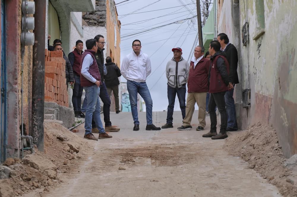 Supervisan Jorge Reyes y titular de la SIPDUS obras en Pachuca