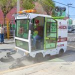 Barredoras eléctricas refuerzan faenas por la transformación en Pachuca