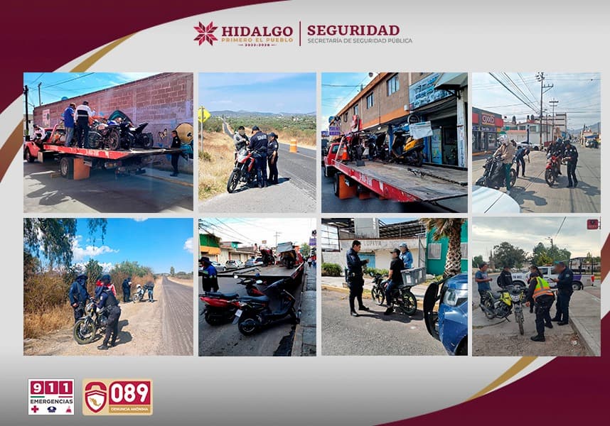Aseguran más de 900 autos polarizados y motocicletas en Hidalgo