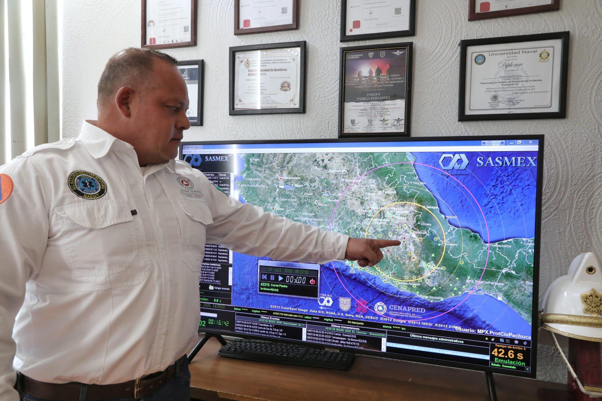 Pachuca cuenta con un monitor espejo de alerta sísmica
