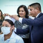 Edda Vite realiza imposición de cofias a 26 alumnas del CMH