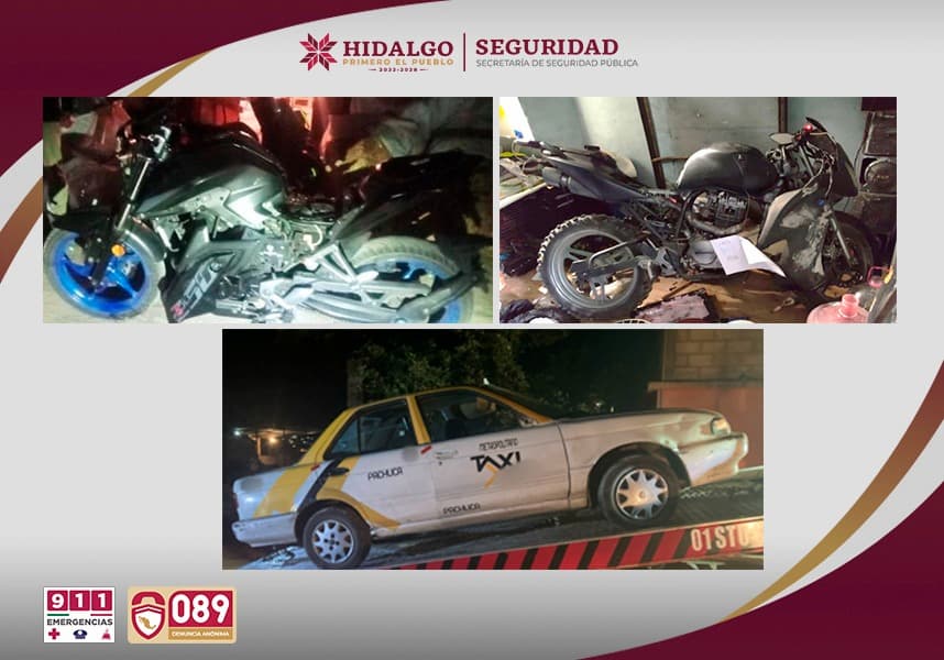 SSPH asegura a presuntos homicidas de conductor de taxi