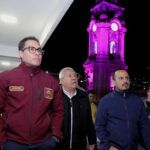 Rehabilitan luminarias del Centro Histórico de Pachuca
