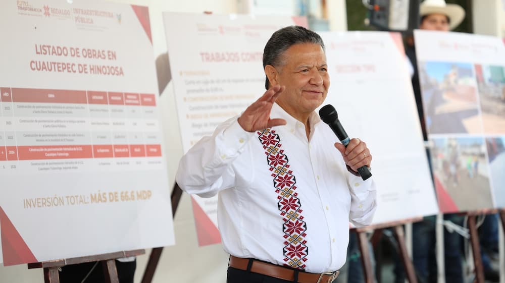 Gobierno de Hidalgo fortalece infraestructura de Cuautepec con más de 66 millones de pesos