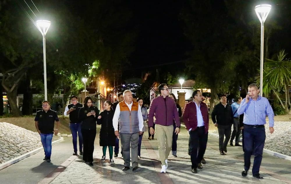 Supervisa Jorge Reyes rehabilitación del emblemático Parque Hidalgo