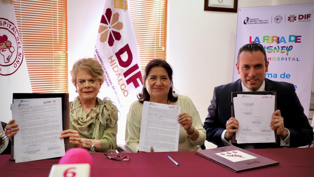 DIF Hidalgo y Fundación Michou y Mau unen fuerzas contra quemaduras infantiles