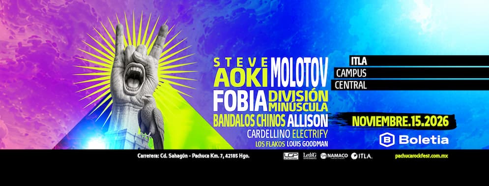 Pachuca Rock Fest 2026: cartel y precio de boletos
