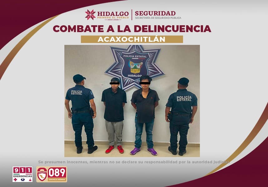 Detienen en Acaxochitlán a sujetos de Puebla que robaban vehículos