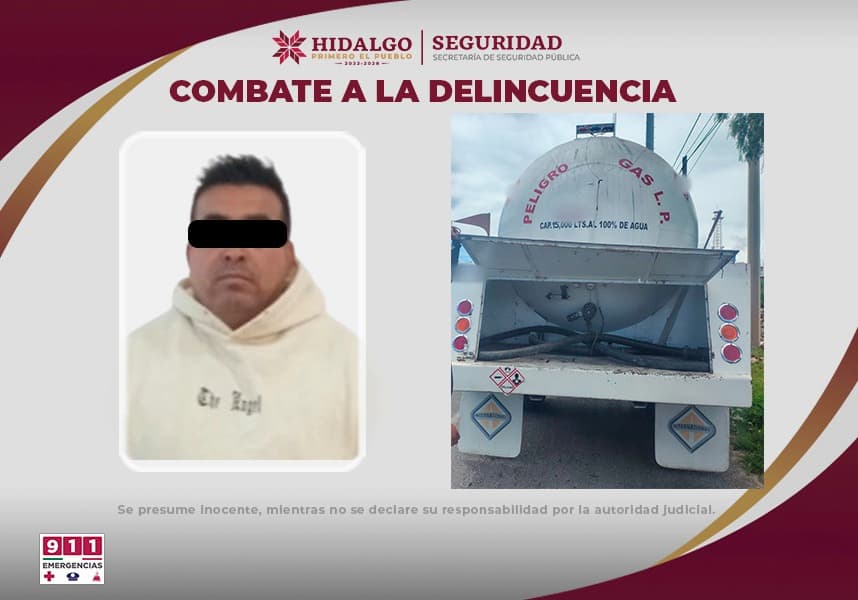 SSPH asegura pipa con 15 mil litros de combustible, en Pachuca