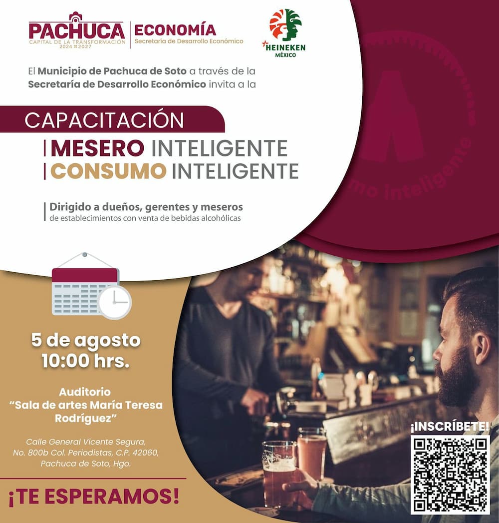 Meseros y gerentes recibirán capacitación para mejorar atención y seguridad en Pachuca
