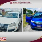 Policías Estatales recuperan vehículo robado y detienen a tres implicados