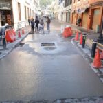 Continúan los trabajos de rehabilitación vial en el centro de Pachuca