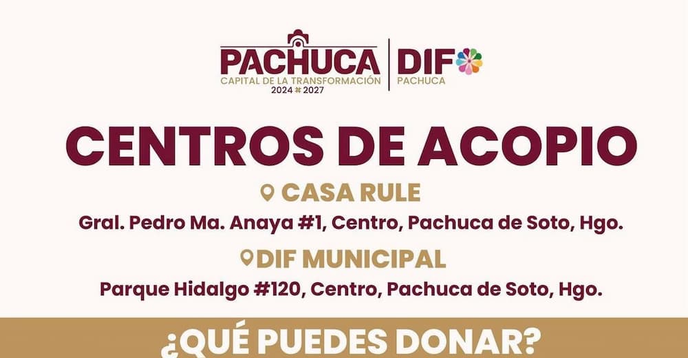 Ayuntamiento de Pachuca recibe víveres para apoyo a afectados por lluvias
