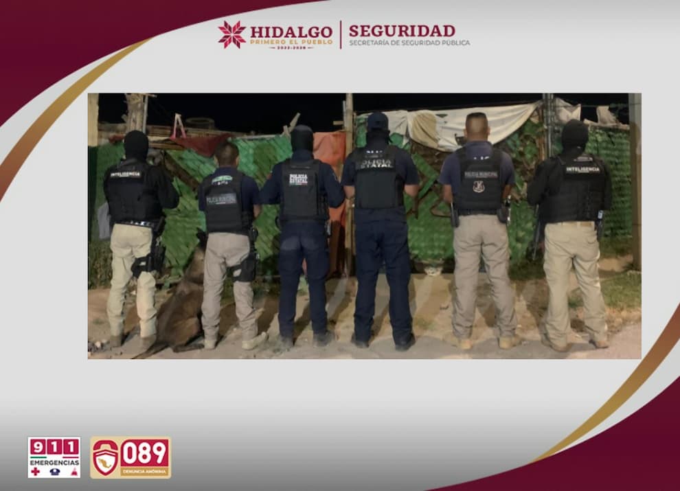 Asegura SSPH a dos individuos con 500 dosis de droga en Mineral de la Reforma