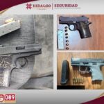 Operativos permiten asegurar dos armas de fuego en Hidalgo
