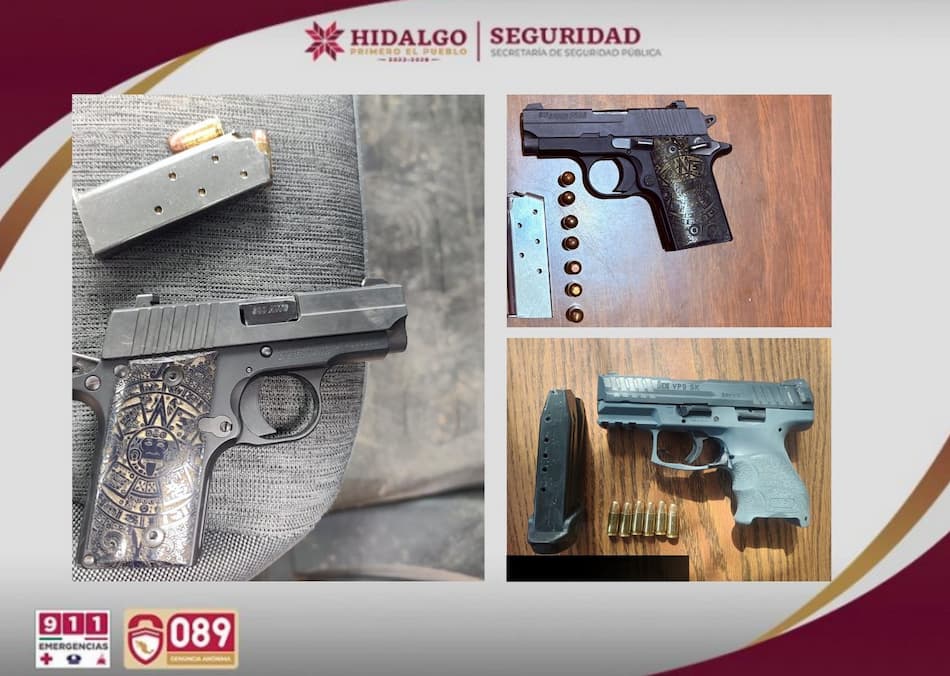 Operativos permiten asegurar dos armas de fuego en Hidalgo