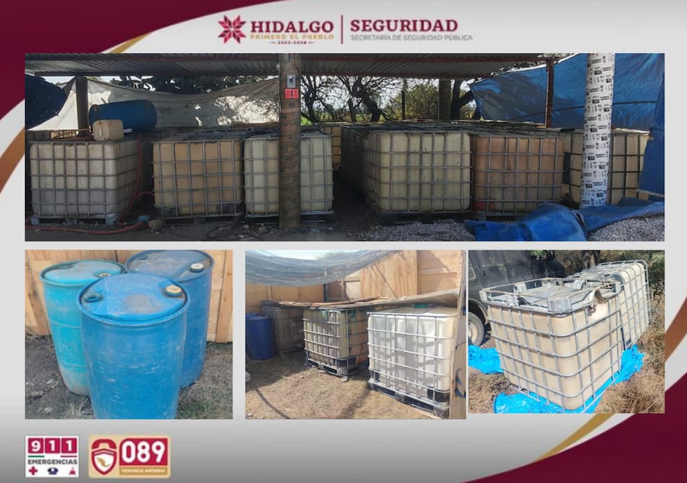 Desmantelan predio donde almacenaban hidrocarburo, en Tepetitlán