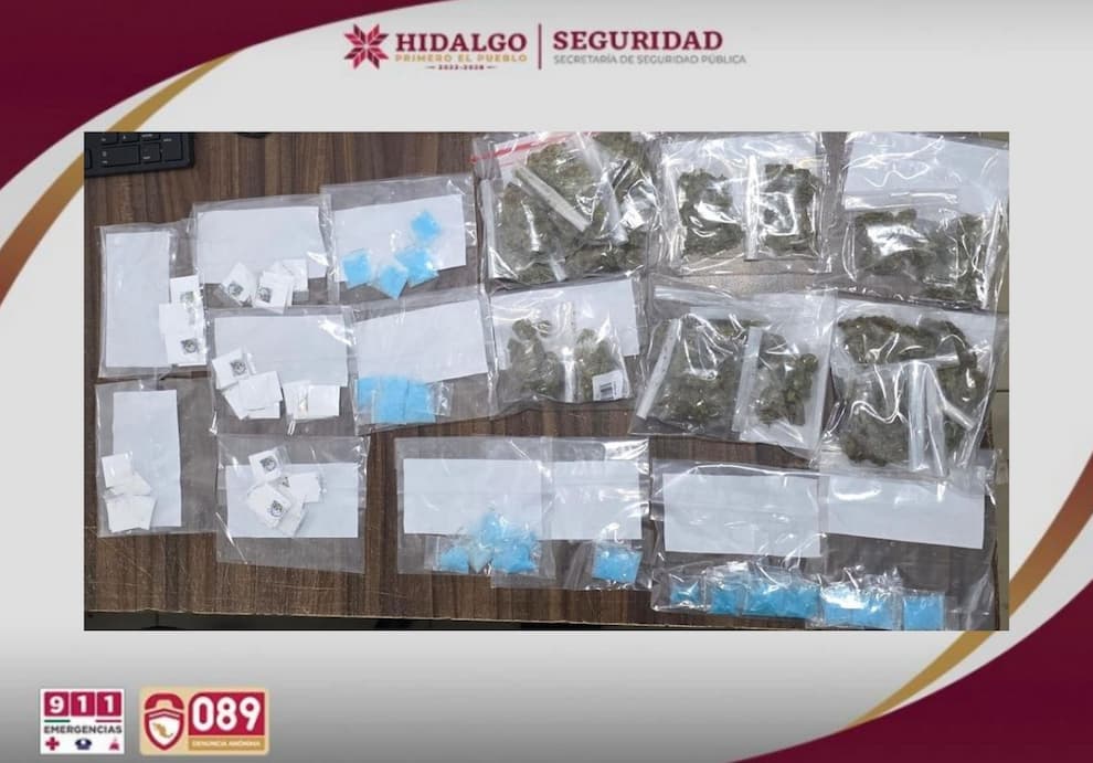 Operativo en Actopan resulta en seis personas aseguradas por narcomenudeo