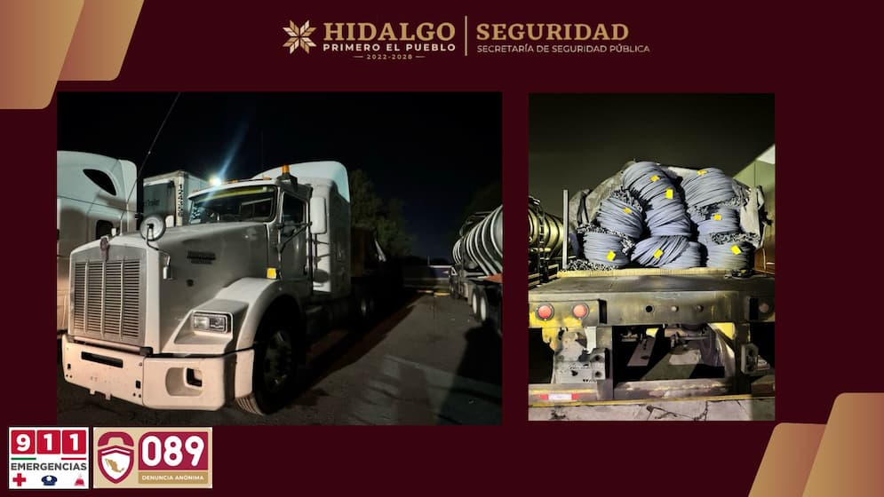 SSPH recupera 35 toneladas de varilla en la México-Pachuca