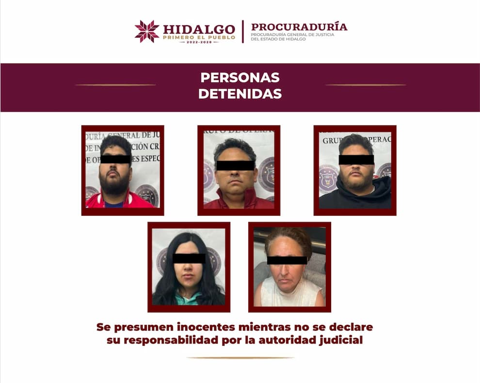 Detienen a cinco personas tras cateo en Pachuca