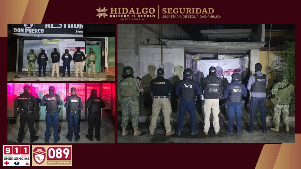 Policía Estatal desmantela sitios para venta de droga en Mixquiahuala