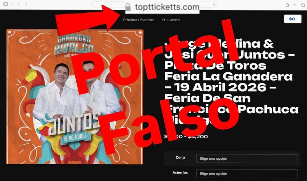 ¡Cuidado! Alertan por página fraudulenta de venta de boletos en Hidalgo