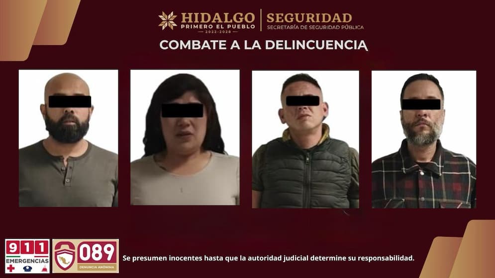 Se hacían pasar por funcionarios para vender viajes VIP en Hidalgo: 4 detenidos