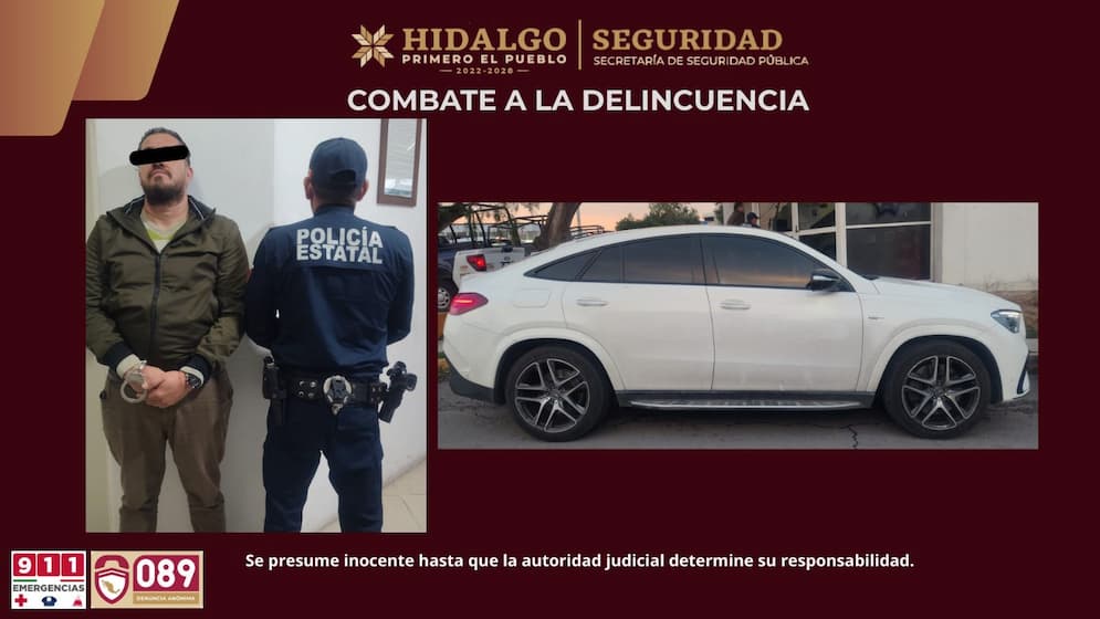 SSPH recupera vehículo robado en plaza comercial de Pachuca
