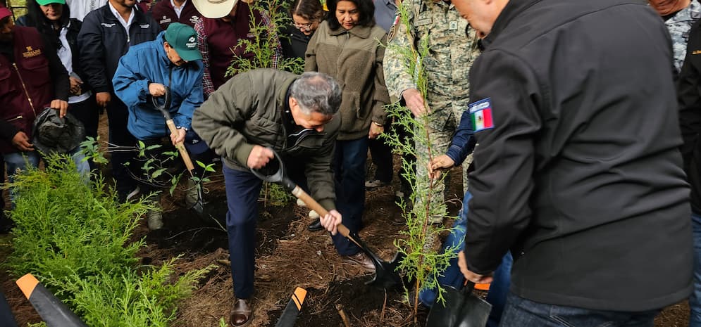 Julio Menchaca entrega dos millones de plantas para reforestar los 84 municipios