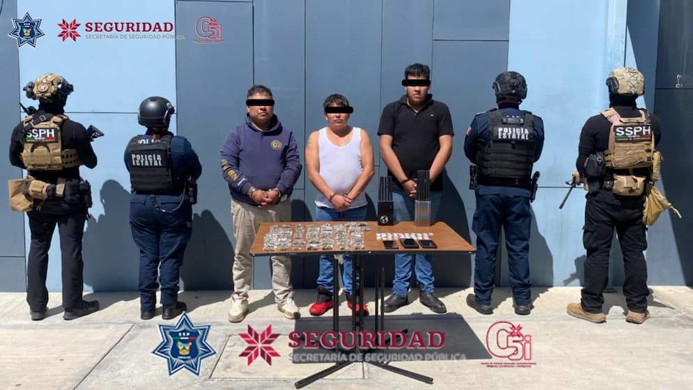 SSPH detiene a tres hombres y recupera tractocamión robado