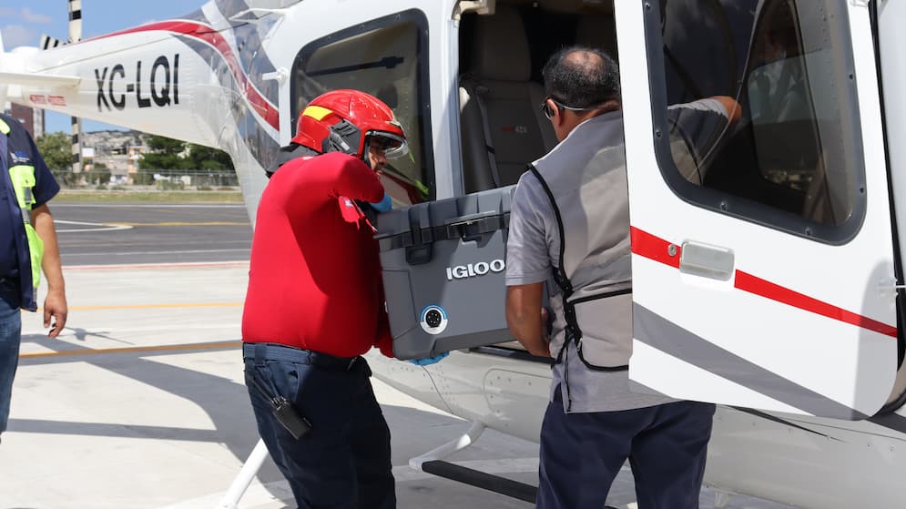 Gobierno de Hidalgo traslado por vía aérea un corazón, tras donación