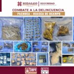 En Pachuca y Huasca, SSPH asegura cerca de 4 mil dosis de presunta droga