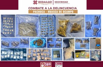 En Pachuca y Huasca, SSPH asegura cerca de 4 mil dosis de presunta droga
