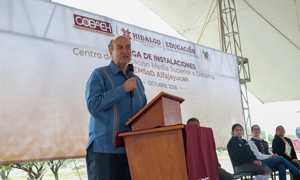 Natividad Castrejón entregó nuevos espacios educativos en beneficio de estudiantes de Alfajayucan
