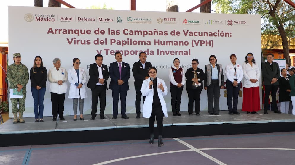 Salud y SEPH coordinan jornada de vacunación en Hidalgo