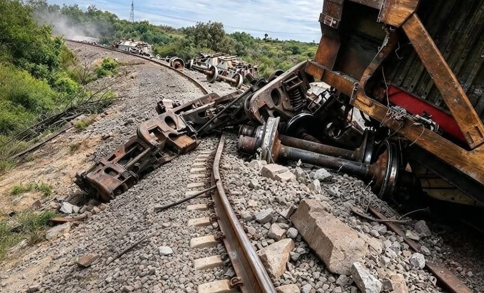 Descarriló tren en Huichapan