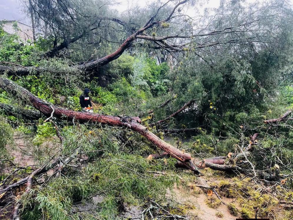 Lluvias dejan estragos en regiones de Hidalgo